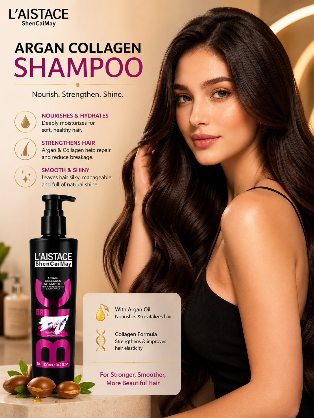 L'AISTACE ShenCaiMay Argan Collagen Shampoo