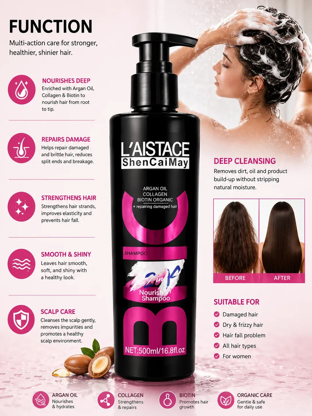 L'AISTACE ShenCaiMay Argan Collagen Shampoo