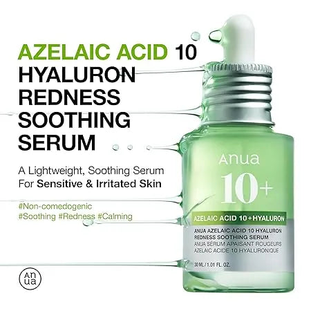 Anua Azelaic Acid 10 + Hyaluron Redness Soothing Serum
