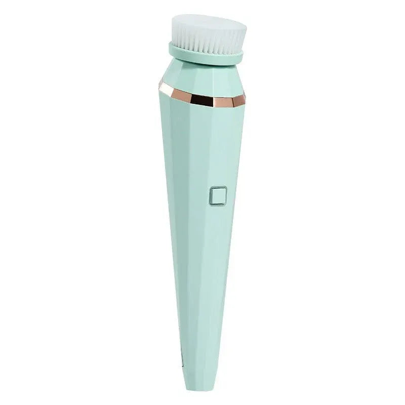 4-in-1 USB Rechargeable Electric Facial Cleansing Brush | Portable Skin Care Massager